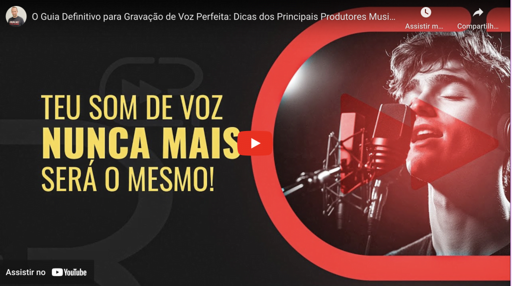 gravação de voz, mixagem e masterização
