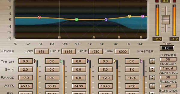 Mixagem profissional, compressor, plugins